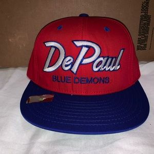 Eclipse De Paul NCAA University Blue Demons Red Brand New Snapback Mens Hat